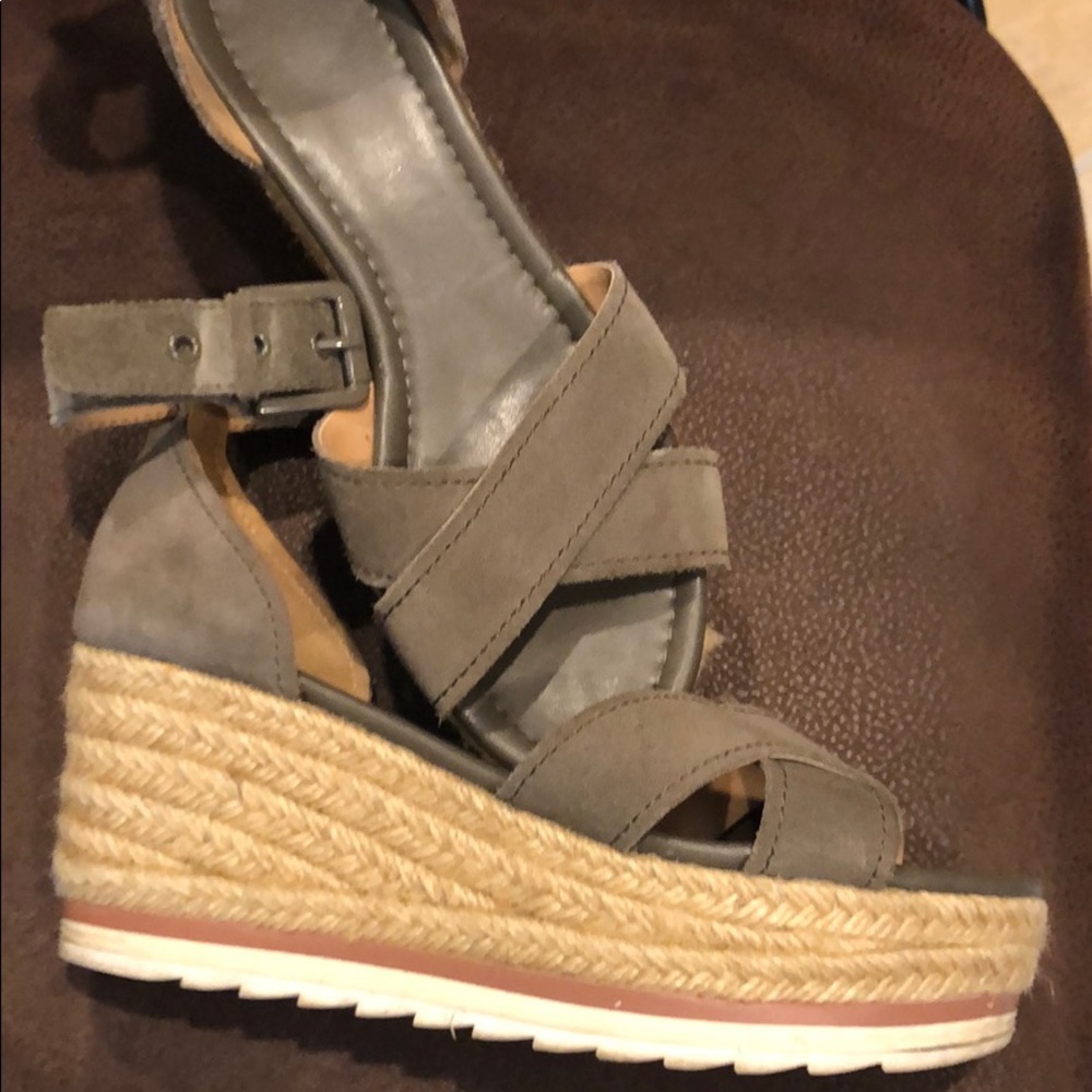 Marc Fisher suede wedge sandals size 7